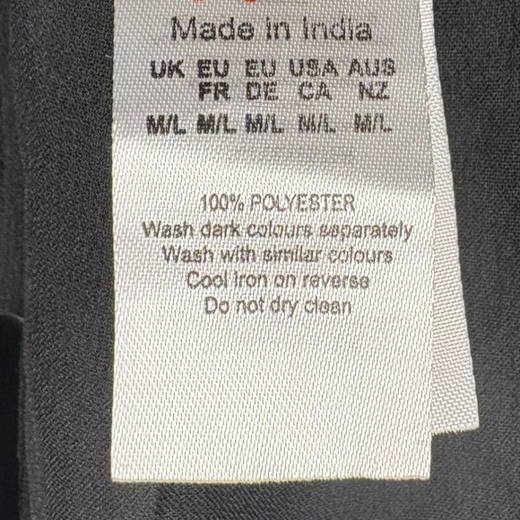 NWT Boohoo Essentials Satin Tie Beach Sarong Black - Picture 8 of 11